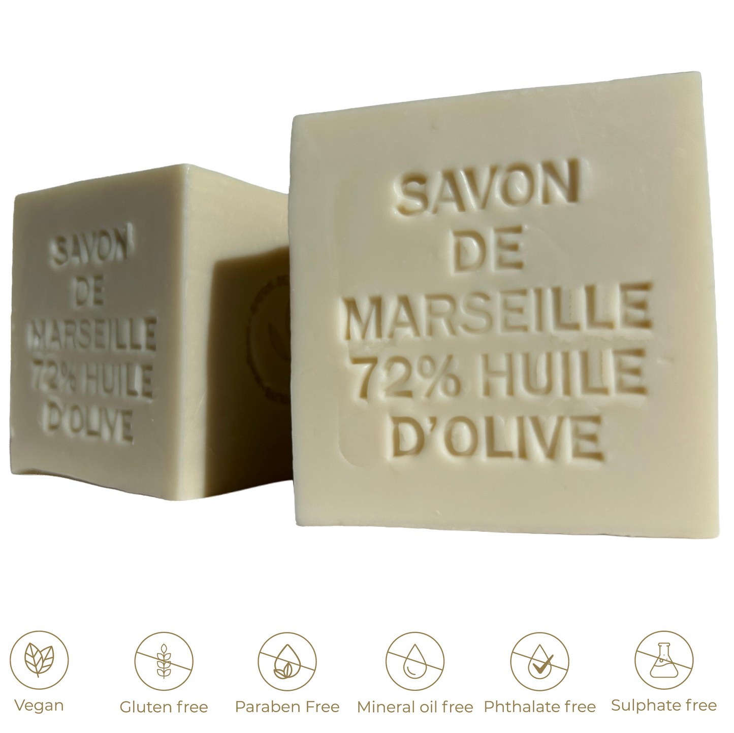 Pastilla de jabón de Marsella – 72% aceite de oliva virgen